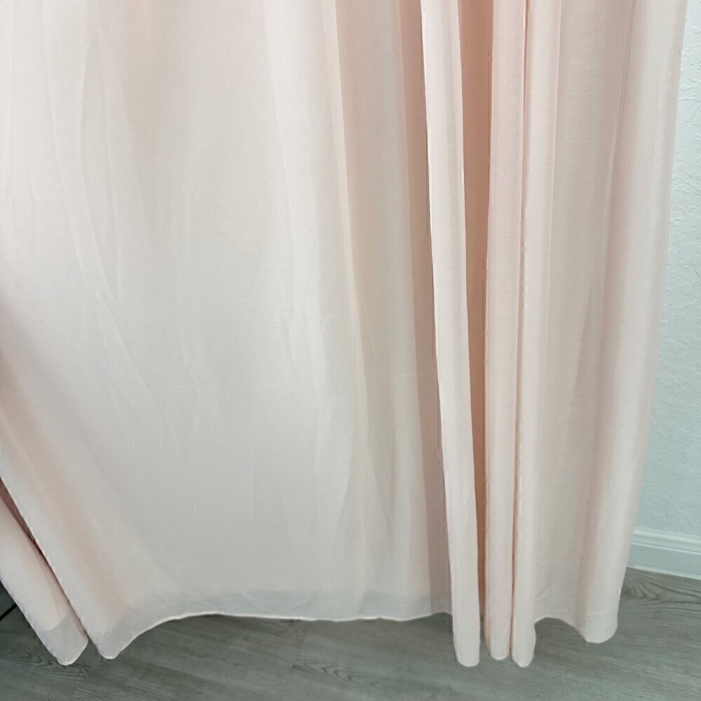 Birdy Grey Ryan Ruched Mesh Overlay Empire‎ Waist Gown Blush Pink Medium - Picture 6 of 12